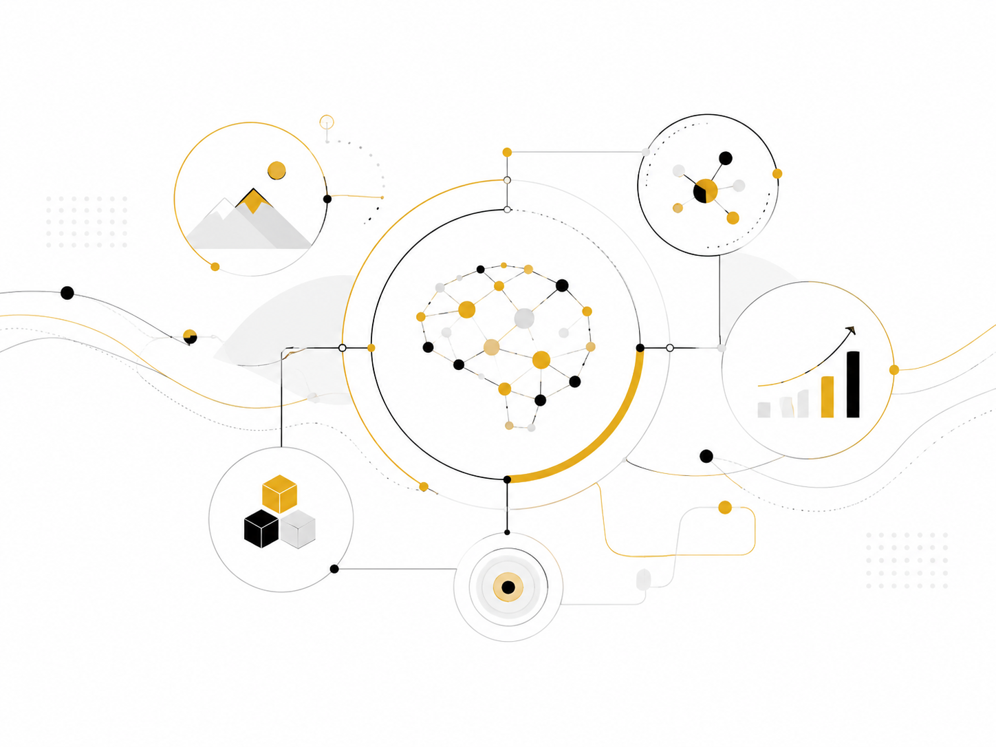 Integrated AI, analytics, cloud and automation services graphic